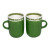 hi-set-591 Aran Stitch Embossment Irish Coffee Mug set of 2 Keilys.com