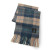 ISL-SCARF2-NAVBEIGTT Navy Beige Scottish-Style Tartan Lambswool Scarf  Keilys.com
