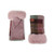 ISL-9008 Pink Green Tartan Islander Ladies Lambswool Tartan Mittens Keilys.com