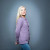 OAC-1505KIW Women's Merino Wool Honeycomb Knit Cardigan Light purple Color Keilys.com