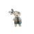 ISL-BEARKEY-ISLTT Handcrafted Harris Tweed Bear Keyring Islander Tartan Color Keilys.com