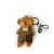 ISL-BEARKEY-YELTT Handcrafted Harris Tweed Bear Keyring Chestnut Tartan Color Keilys.com