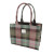 GA-LB1048-COL137 Glen Appin Harris Tweed Shoulder Bag  Muted Green Tartan Keilys.com.