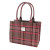 GA-LB1048-COL144 Glen Appin Harris Tweed Shoulder Bag  Pink Stewart Tartan Keilys.com.