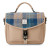 ISL-8537NAVBEIGTTL00 Harris Tweed & Leather Mini Laptop Bag Navy Beige Tartan Keily’s.com