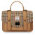 ISL-8712BEIDTL00 Islander Genuine Leather Harris Tweed Bag Beige Keily’s.com