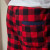 LV-FLPL-LV9 Men's Fleece Lined Cotton Flannel Tartan Lounge Pants Red and Black Back View Keily’s.com