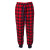 LV-FLPL-LV9 Men's Fleece Lined Cotton Flannel Tartan Lounge Pants Red and Black Keily’s.com