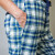 LV-FLP-LV38 Women's Fleece Lined Cotton Flannel Tartan Lounge Pants Red and Blue Side View Keily’s.com 