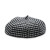 ISL-HAT-BLWDT-Black White Lambswool Tweed Bunnet in Scottish Tartan Keilys.com