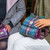 MCS-MAC2508-GREEN-PURPLE Medium Herringbone Harris Tweed Satchel Keily's.com