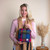 MCS-MAC2601-Blue Pink Mini Ladies Compact Harris Tweed Backpack Lifestyle Keilys.com