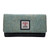 MCS-CB3055 TURQUOISE Maccessori Harris Tweed Wallet FRONT VIEW Keilys.com