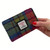 MCS-CB5004-BLUE PINK Scottish Harris Tweed & Leather Wallet STUDIO Keilys.com