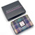 MCS-CB5004-GREEN PURPLE  Scottish Harris Tweed & Leather Wallet STUDIO Keilys.com