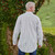 Lee Valley Ireland Men's Flannel Cotton Grandfather Shirt Black Stripe on Ivory Shop Online on Keilys.com