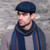 Mucros Weavers Men's Irish Tweed Driving Cap - Blue Herringbone Shop on Keilys.com