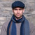Mucros Weavers Men's Irish Tweed Driving Cap - Blue Herringbone 100% wool Keilys.com