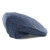 MUCTRIN110 Mucros Weavers Tweed Trinity Flat Cap Denim Herringbone Front view Keilys.com