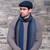 MUCTRIN34 Mucros Weavers Tweed Trinity Flat Cap Blue Herringbone Classic design Keilys.com