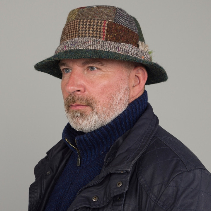 Hanna Hats Irish Walking Patchwork Cap Tweed Shop on Keilys.com