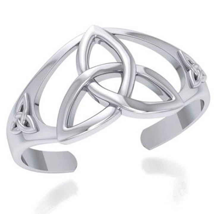 Sterling Silver Celtic Triquetra Knotwork Bracelet On Keilys.com