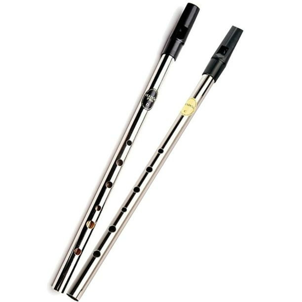Nickel Irish Tin Whistle Set of 2 Key 