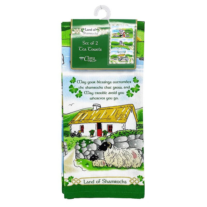 land-of-shamrocks-2-tea-towels-set-irish-kitchen-keilys.com