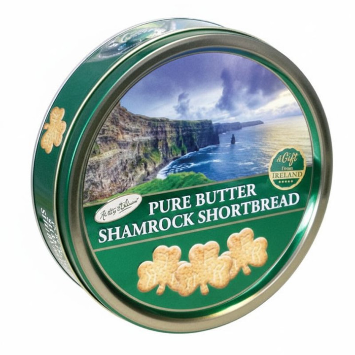 AIS-128804 Shortbread Shamrock Shape Cookies Tin Keilys.com