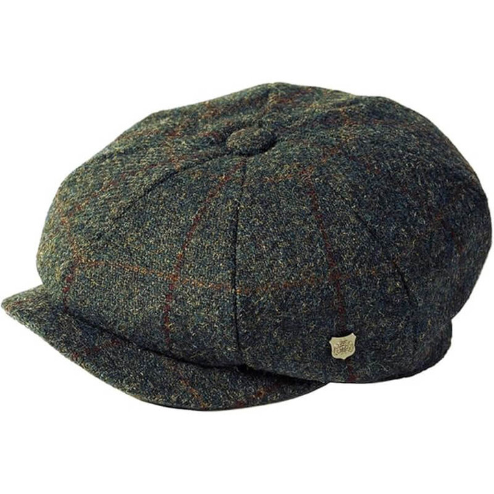 FW-HT8PC 2018 Grey Pattern Harris Tweed 8 Piece Newsboy Cap Keilys.com