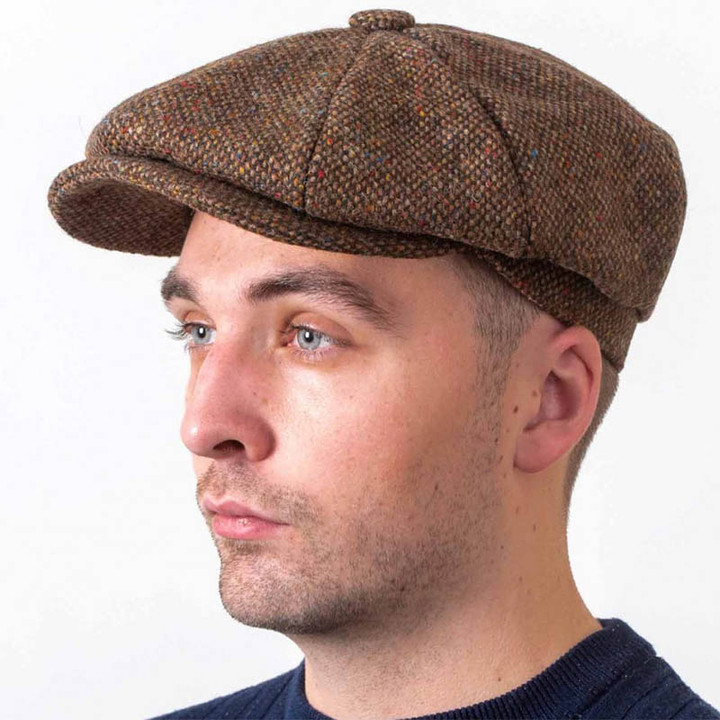 HOF-SCHR-Ref-BR412-E Kerry Tweed Irish Newsboy Cap Brown Keilys.com