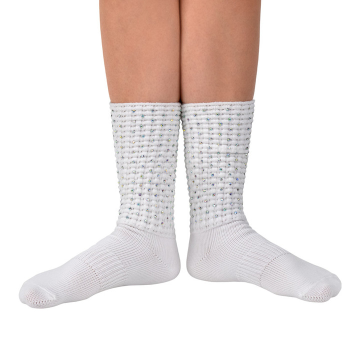 KSS-RCS-AB-CHAMP Kathleen Sassy AB Crystal Poodle Socks - Champion Length Keilys.com