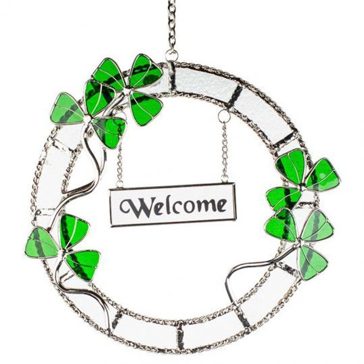 Irish Shamrock Welcome Wreath HD Keilys.com