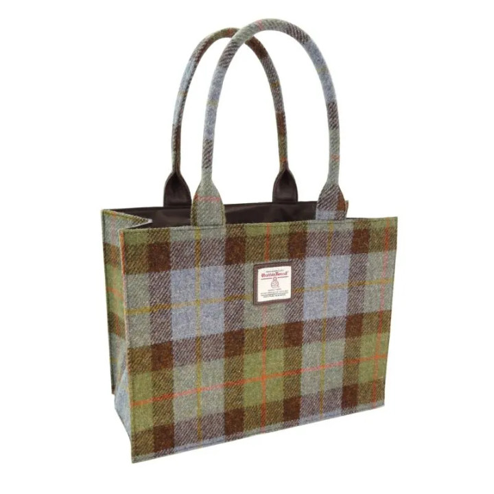 GA-LB1048-COL015 Glen Appin Harris Tweed Shoulder Bag Macleod Tartan Keilys.com.