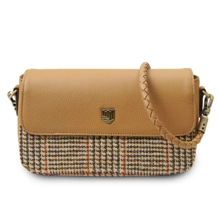 ISL-8356BEIDTL00 Genuine Leather & Harris Tweed Clutch Beige Studio Keily’s.com