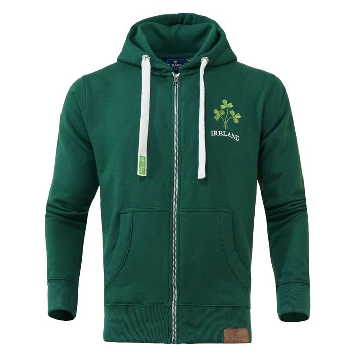 HSZSI-BOTTLE Men's Shamrock Embroidered Irish Hoodie Front View Keilys.com