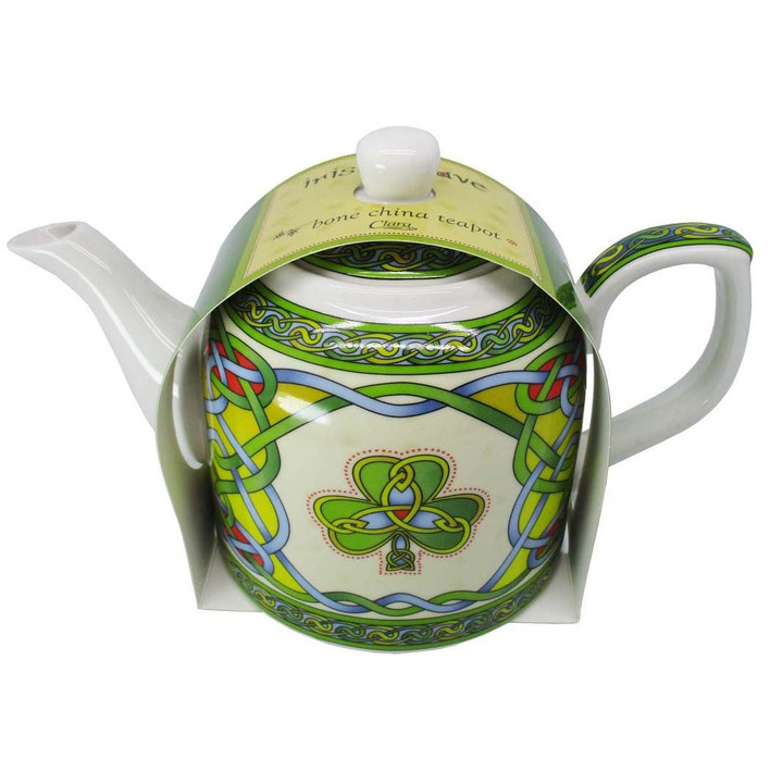 Royal Tara Teapot with Shamrock and Celtic Design Keilys.com
