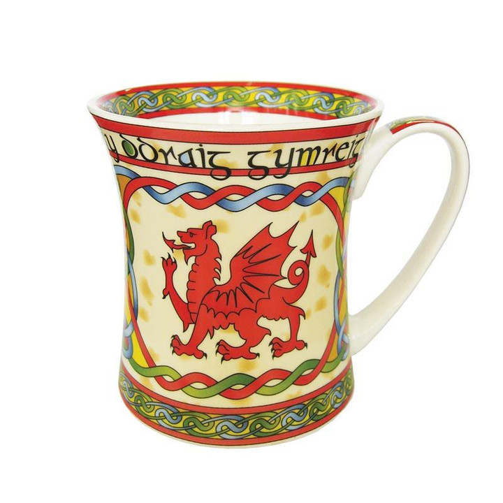 CL-73-90 Welsh Dragon Mug from Royal Tara Celtic Knots Keilys.com