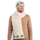 St. Patrick's Day Shamrock Merino Wool Scarf for Men Natural Keilys.com