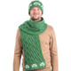 St. Patrick's Day Shamrock Merino Wool Scarf for Men Green Keilys.com