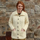 Ladies Lumber Cardigan with Collar Natural Keilys.com