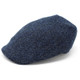 Hanna Hats Donegal Tweed Touring Cap Blue Side view Keilys.com