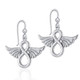 Angel Wings and Infinity Symbol Silver Earrings On Keilys.com