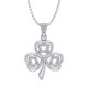 Shamrock 925 Sterling Silver Pendant with Chain On Keilys.com