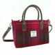 Harris Tweed 'Brora' Small Tote Bag by Glen Appin Deep Pink Tartan Keilys.com