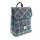 Harris Tweed 'Tummel' Mini Backpack by Glen Appin Blue/Purple Check on Grey Keilys.com