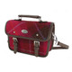 GA-LB1230-COL052 Ladies Harris Tweed Mini Satchel Tartan Design Deep Pink Tartan Keilys.com