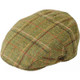 FW-GTFC-505 Irish Tweed Flat Cap – Green/ Blue Check 505 Color Keilys.com