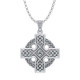 Celtic Cross Triskele 925 Sterling Silver Pendant with Chain Shop On Keilys.com