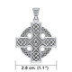 Irish Pendant Silver Celtic Cross and Knots Motifs Measure On Keilys.com